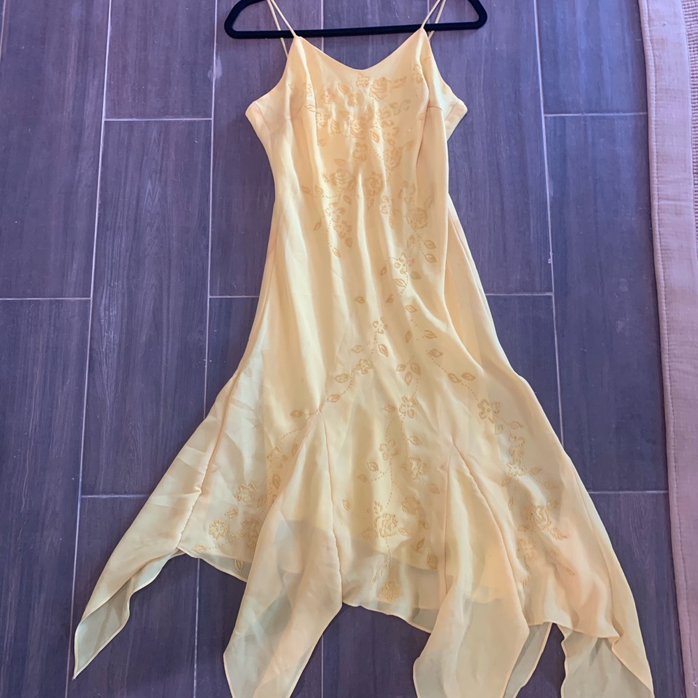 Y2K Fairy Yellow Vintage Sequins Dress
